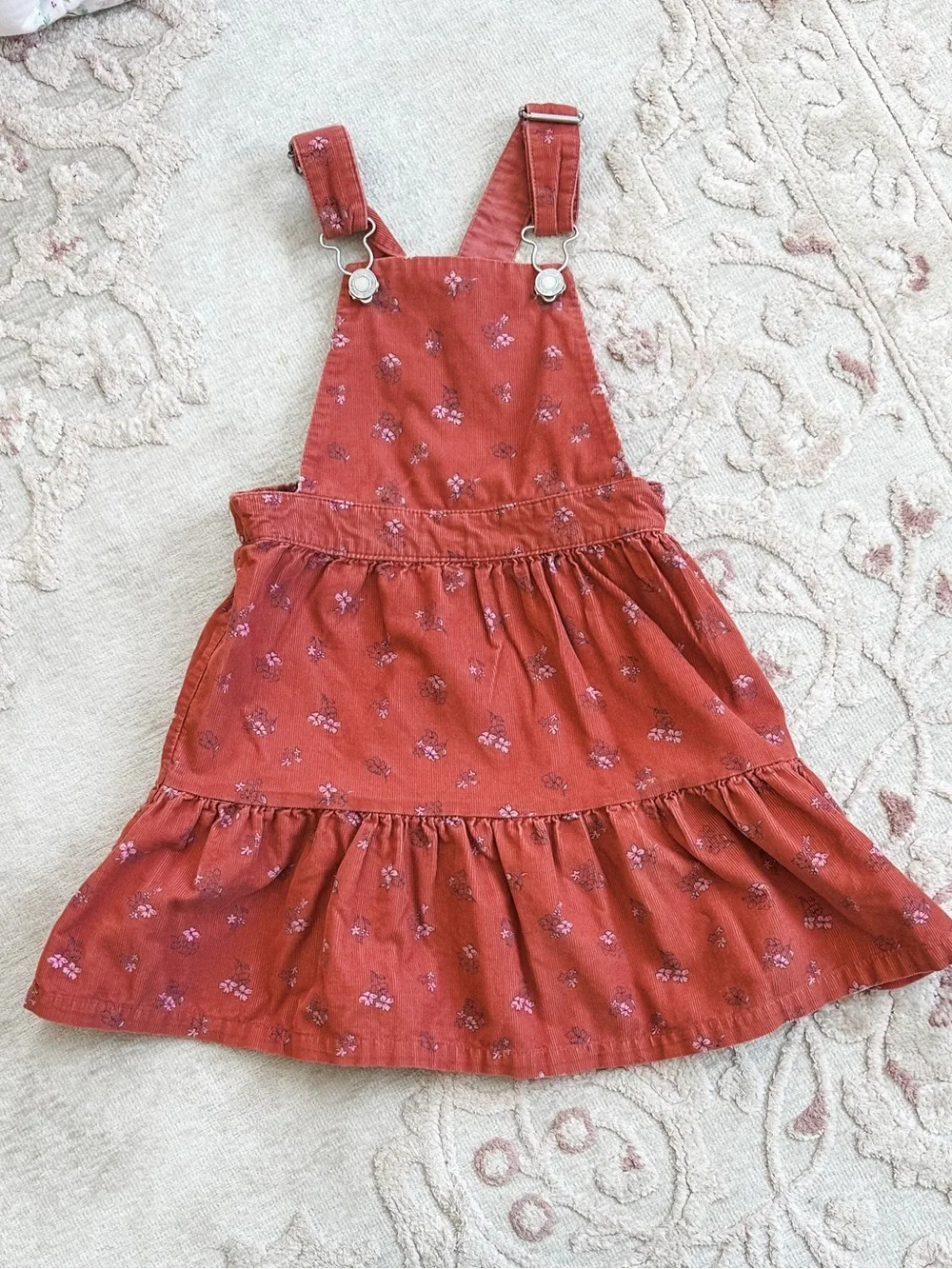 H&M Floral Corduroy Jumper 3T